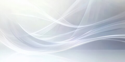Naklejka premium Soft Abstract White Background with Flowing Lines