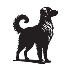 A dog silhouette vector illustration.