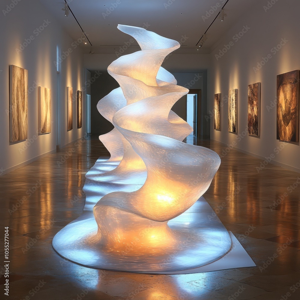 Aufkleber exploring the boundaries of creativity an abstract light installation in a modern art space