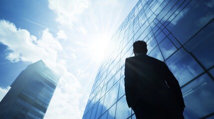 Fototapeta premium Futuristic Business Management with Soft Light Contrast