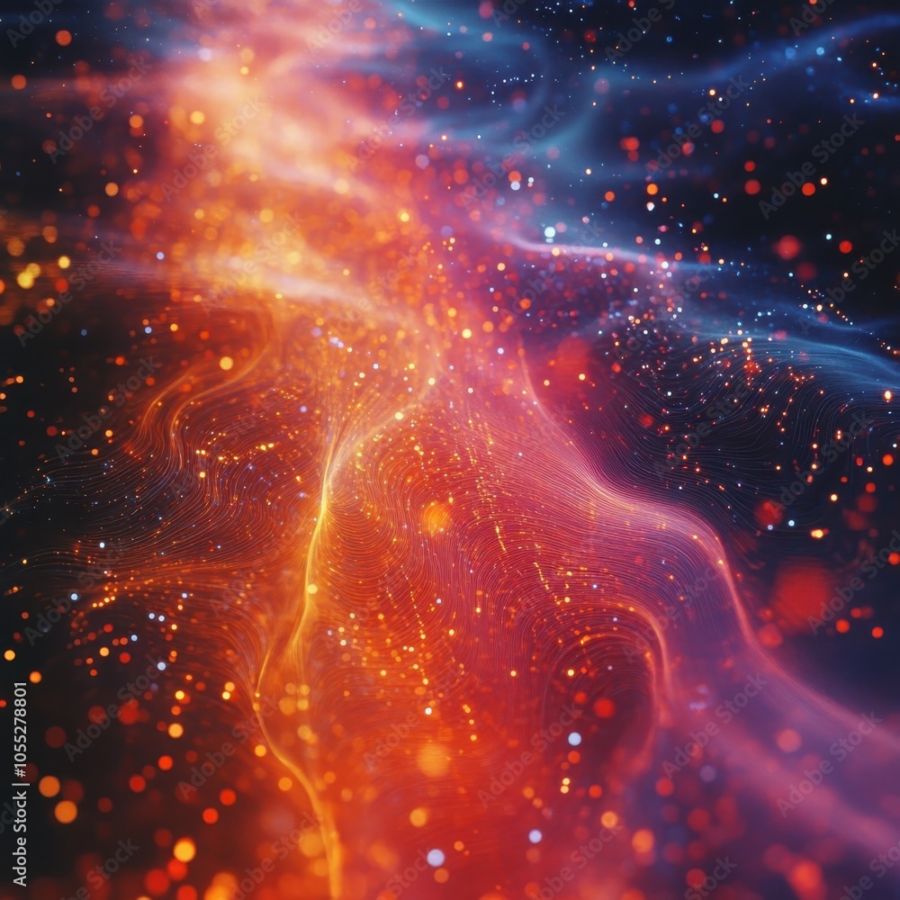 Poster exploring the intricacies of abstract quantum entanglement through visualizations in physics a deep 