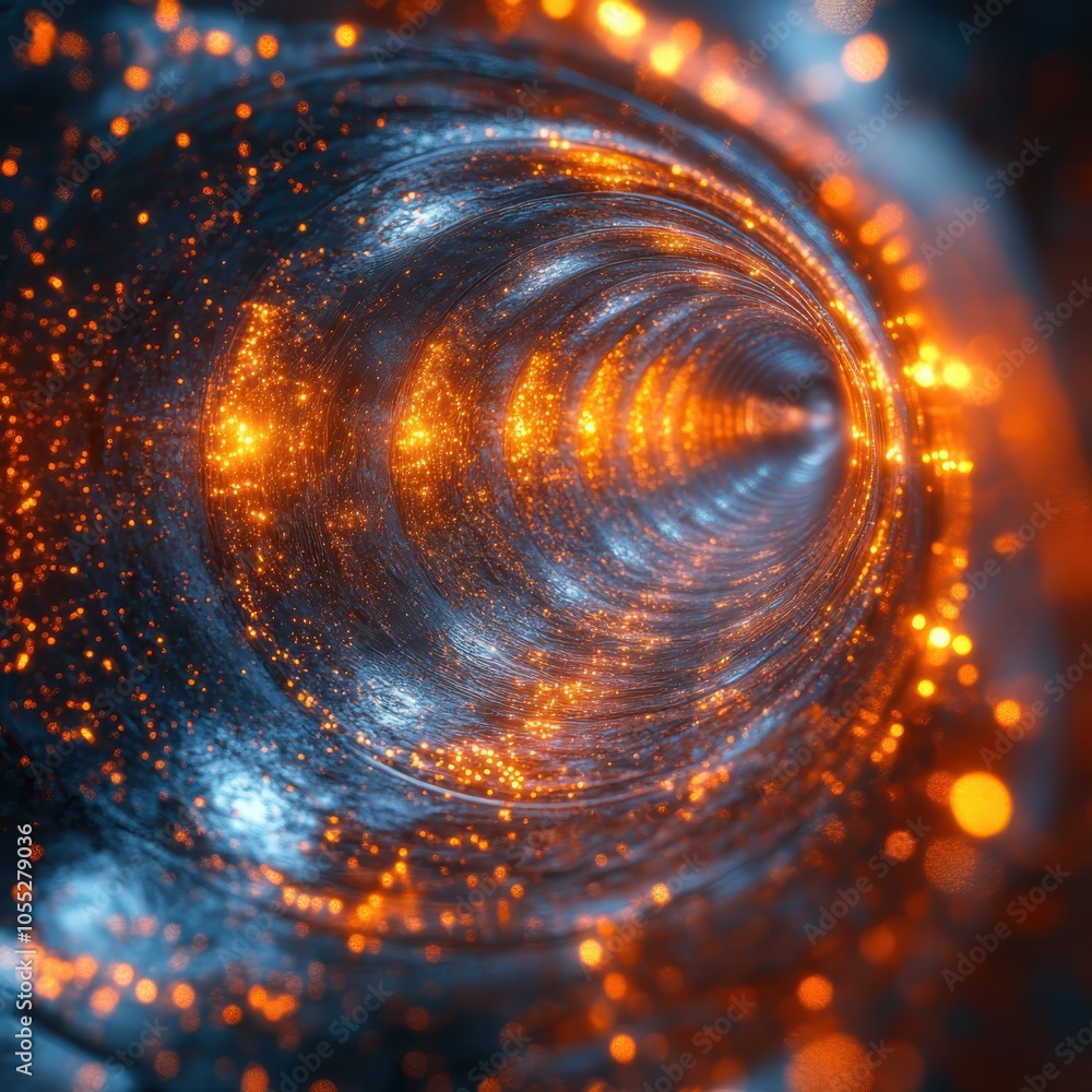 Poster exploring the mysteries of quantum tunneling an abstract visualization of physics concepts and their