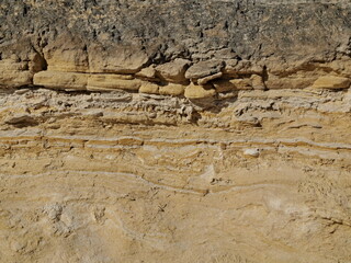 Geologic structure in a stone wall - natural Texture