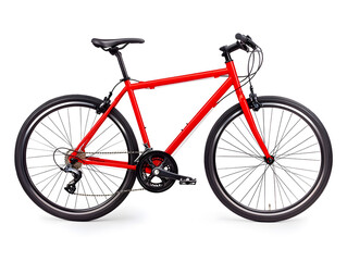 Fototapeta premium Side view racing bicycle, isolated on white background
