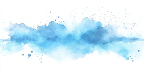 Soft Blue Watercolor Abstract Background