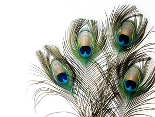 Obraz premium Exotic peacock bird feather 