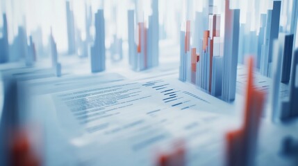 Modern 3D Reports with Natural Light and White Background