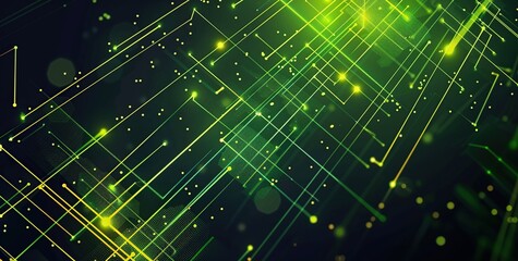 Fototapeta premium Abstract Green and Yellow Network Background