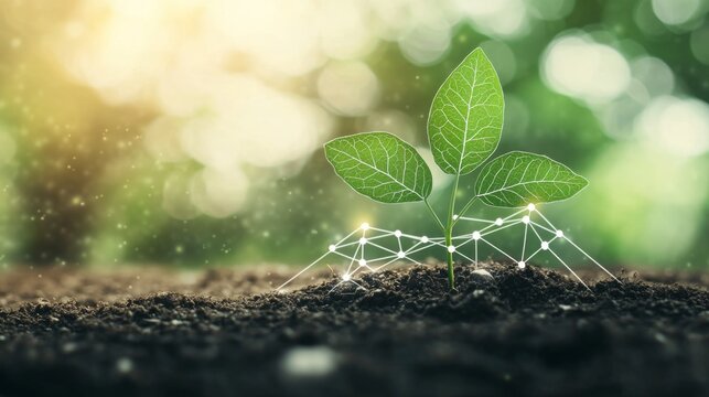 Technology and Nature Elements in High Contrast Light