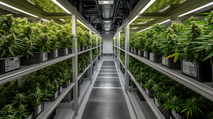 Indoor Cannabis Growth Facility, marijuana, weed, indoor grow, hydroponics, cultivation