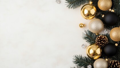 Luxurious Happy New Year banner with shimmering gold and silver balloons, highend celebration