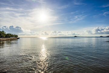 Fototapeta premium Beautiful coastline natural scenery in Zhuhai. Famous tourist resort.