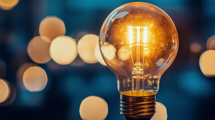 A bright bulb lights up the darkness, casting a warm glow and creating a cozy atmosphere