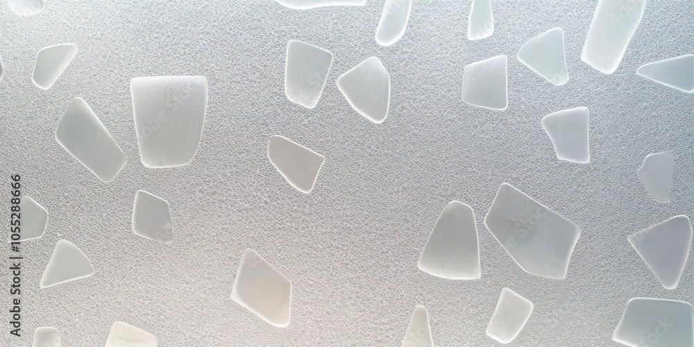 Poster frosted texture with abstract shapes and patterns