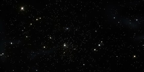 Fototapeta premium Isolated Falling Snow in a Dark Starry Background