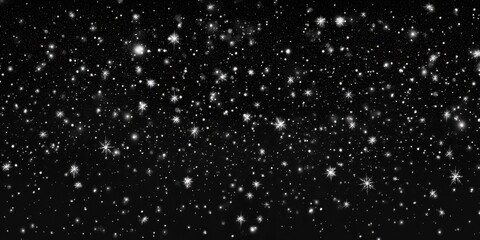 Obraz premium Isolated Snow Falling in a Dark Background