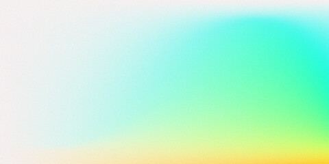 Obraz premium Holographic Sea Green and Yellow Gradient Grainy background. Yellow Gradation with noise texture style. Beautiful pastel green and yellow background with grainy texture. 