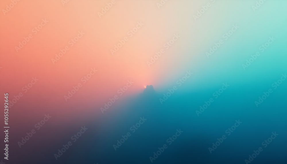 Poster mystical gradient background with soft colors and silhouette for artistic design