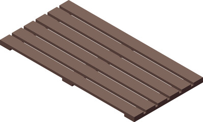 Empty wooden pallet representing shipping, storage, and distribution in logistics
