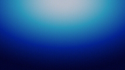 Obraz premium Glowing blue white gradient background, grainy nose texture backdrop design
