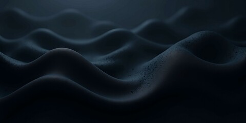 Obraz premium Dark Artwork Featuring Smooth, Wavy, Shadowy Human-Like Forms Against A Deep Gradient Blue Background