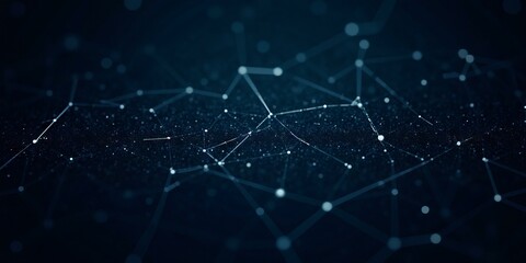 Obraz premium Background Of Glowing Lines Forming Web-Like Constellation Structure Against Dark Background