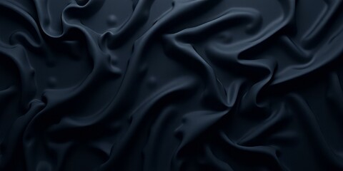 Background Of Dark Flowing Waves In Deep Navy Blue