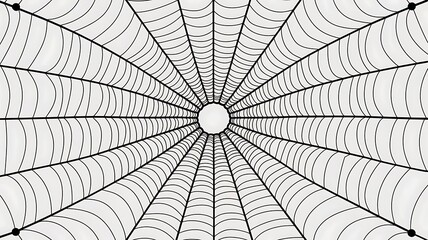 Obraz premium Seamless spider web. Connected black lines on white background
