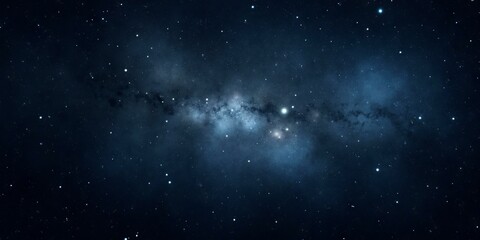 Background Of Dense, Luminous Band Of Stars And Dust Against Dark Blue-Black Sky