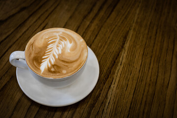Cappuccino coffee in a cup