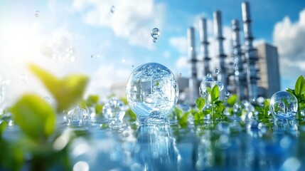 Biohydrogen production Illustrations, stock photos