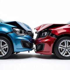 Nose-to-Nose View of Two Collided Cars – Illustrating the Impact of Head-On Collision-Tascha