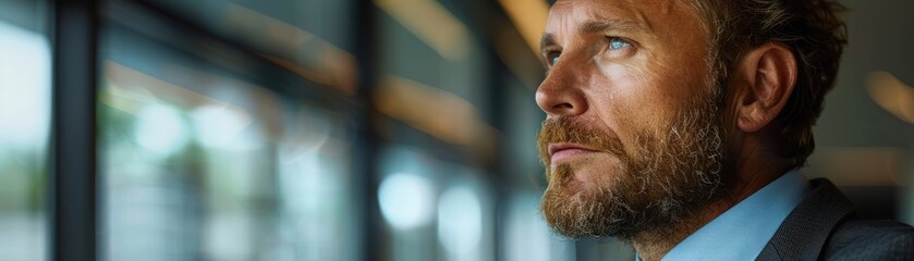 Obraz premium Businessman Focused on ROI Analysis Strategies for Success and Maximizing Return on Investment, A Close-Up Look at Data-Driven Decision Making