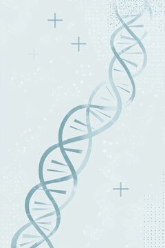 An abstract background for medical posters, featuring DNA and bubbles in light blue tones.