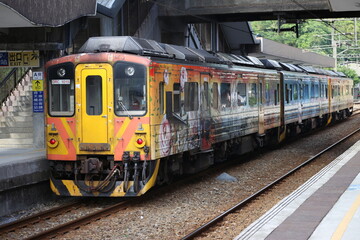 Fototapeta premium Taiwan's trains and the secret train in the forest