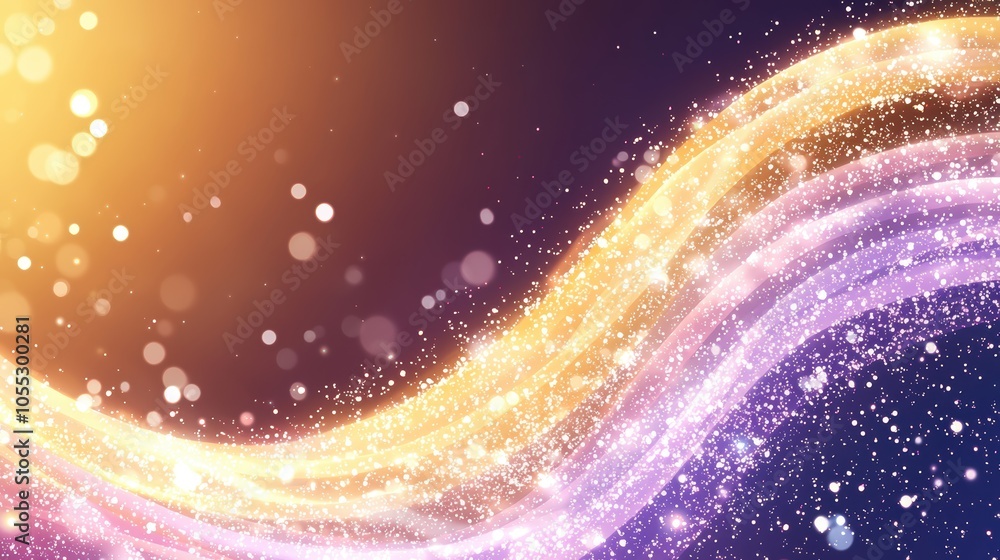 Poster glowing waves of light a captivating dance of color and sparkle in a digital universe of artistic ex