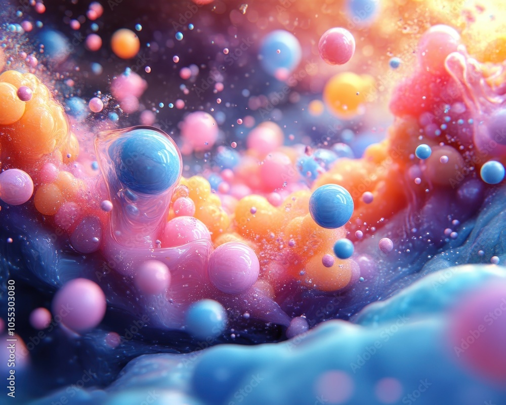 Aufkleber vibrant colors and positive vibes a colorful and energetic scene with bold hues and lively energy pe