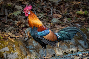 Red junglefowl, Thailand, South East Asia