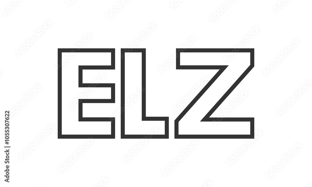 Fototapete elz logo design template with strong and modern bold text. initial based vector logotype featuring s