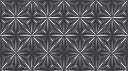 Vector grey monochrome abstract elegant star anise petal connecting triangles seamless repeat pattern. Perfect for fabric, scrapbooking and wallpaper projects. Surface pattern design.
