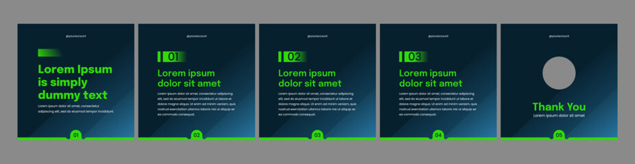 simple carousel or microblog template for social media posts