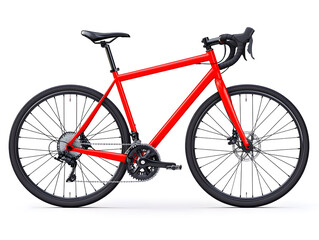 Obraz premium Side view racing bicycle, isolated on white background