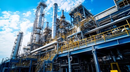 Fototapeta premium Industrial scene showcasing hydrogen in metal processing, reducing emissions in the steel production chain