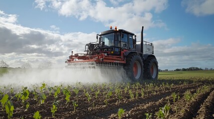 Fototapeta premium Innovative hydrogen solutions for agriculture, enhancing crop yield and reducing emissions in farming operations