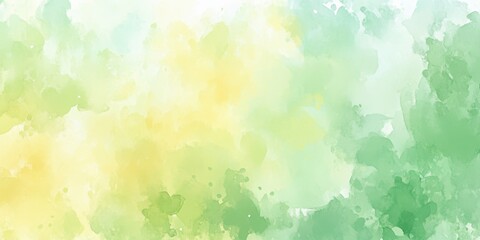 Soft Yellow and Green Watercolor Spring Background