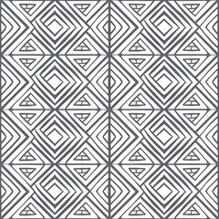 Black and white geometric seamless pattern with line.