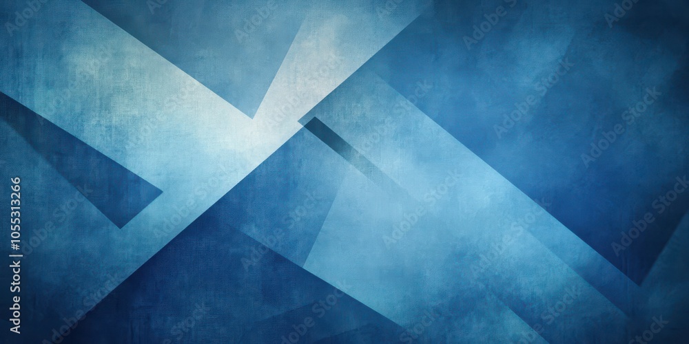 Poster abstract blue background with triangles and rectangle shapes