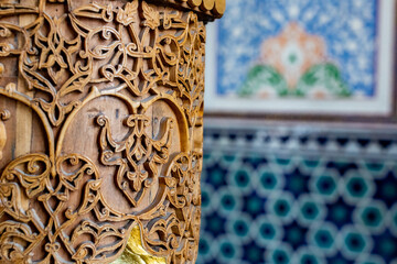 Background screensaver with oriental theme. An old medieval oriental item that has a national heritage in religion