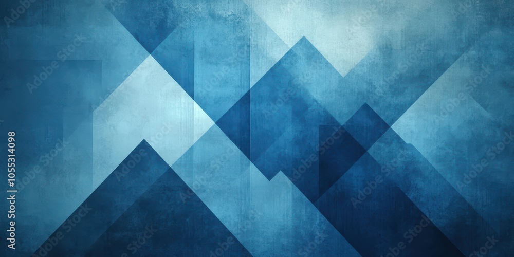 Aufkleber abstract blue background with triangles and rectangle