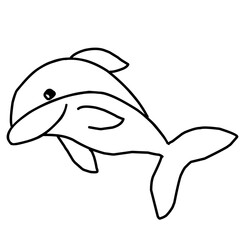 Naklejka premium dolphin isolated on white